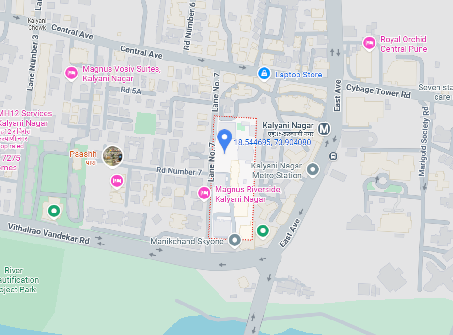 Map showing bakery location